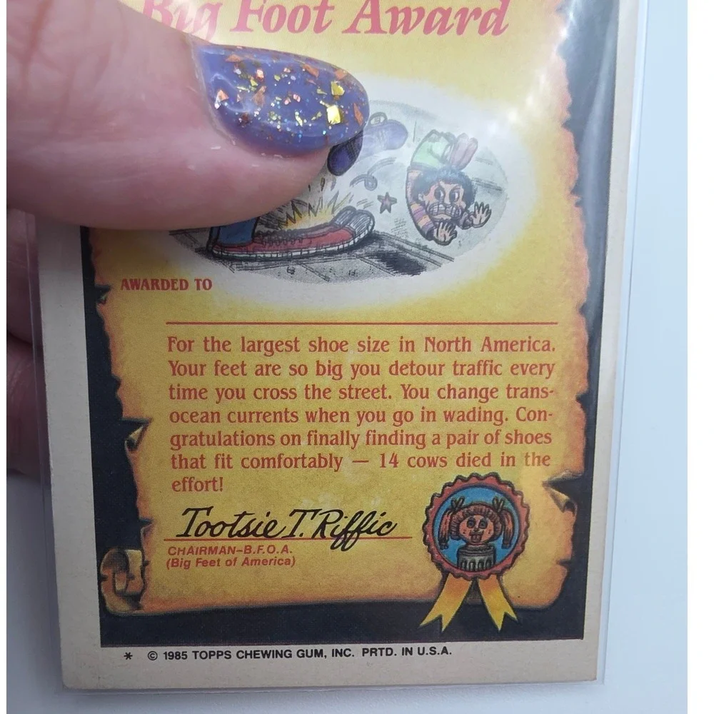 Topps this card